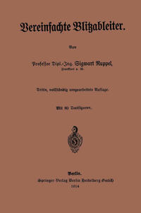 Vorderes Coverbild Vereinfachte Blitzableiter