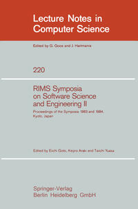 Vorderes Coverbild RIMS Symposium on Software Science and Engineering II