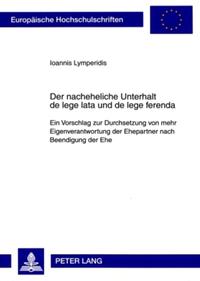 Vorderes Coverbild Der nacheheliche Unterhalt de lege lata und de lege ferenda