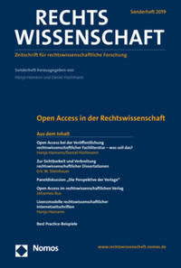 Vorderes Coverbild Open Access in der Rechtswissenschaft