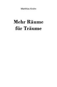 Vorderes Coverbild Mehr Räume für Träume