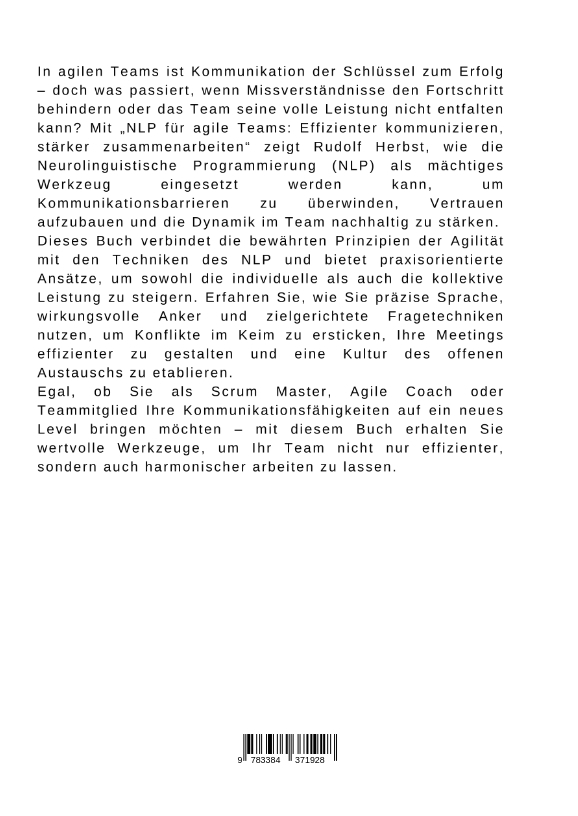 Rückseitencover NLP für agile Teams