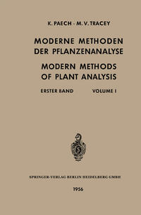 Vorderes Coverbild Moderne Methoden der Pflanzenanalyse / Modern Methods of Plant Analysis