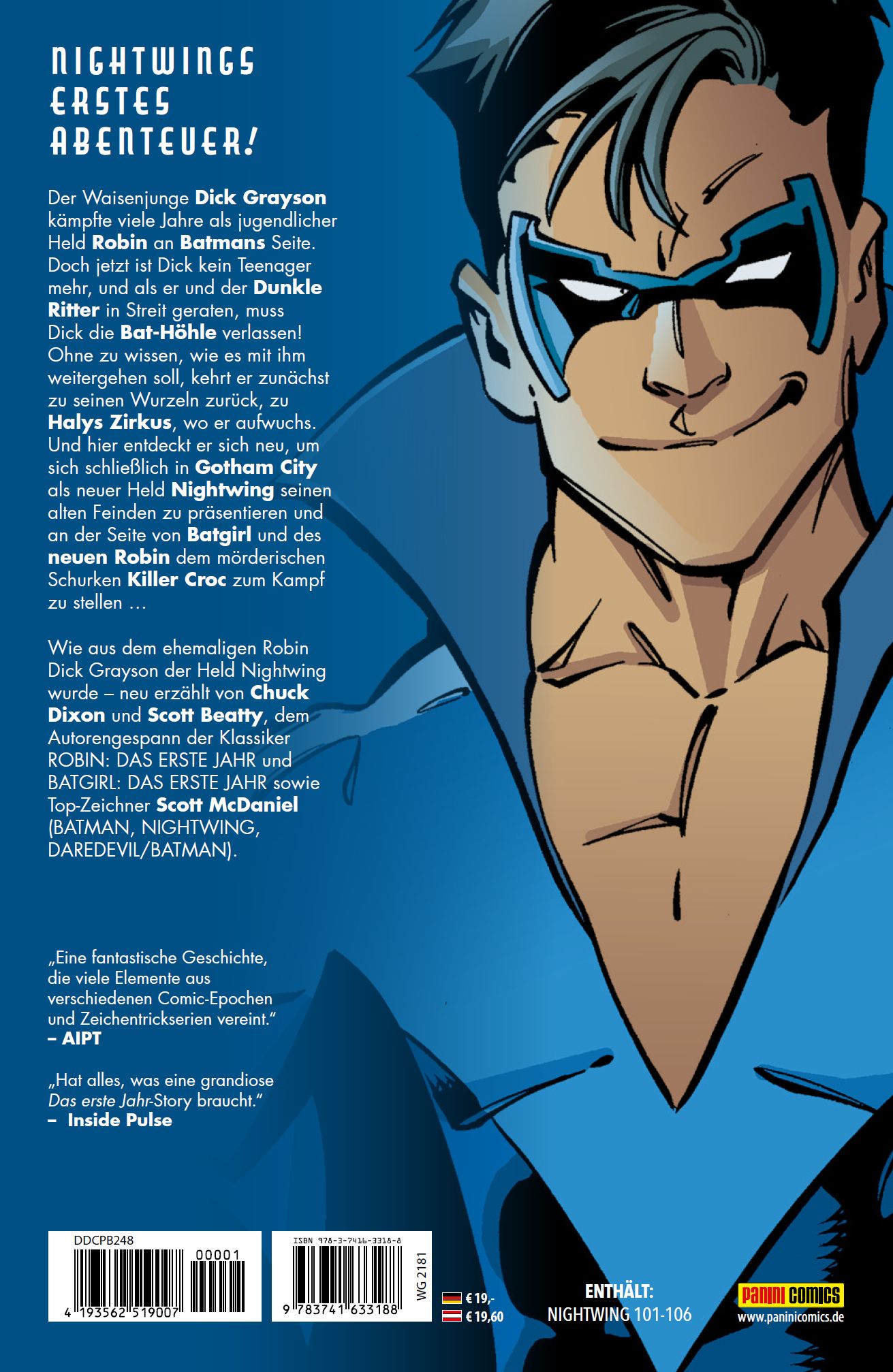 Rückseitencover Nightwing: Das erste Jahr
