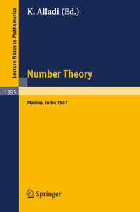 Vorderes Coverbild Number Theory, Madras 1987