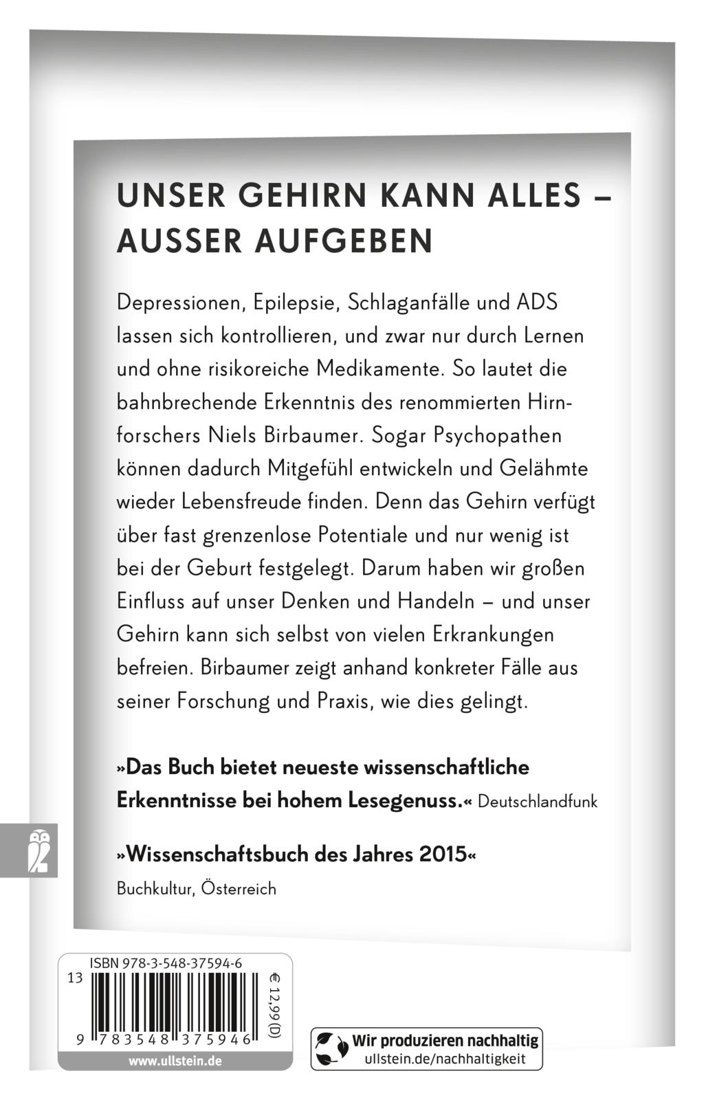 Rückseitencover Dein Gehirn weiß mehr, als du denkst
