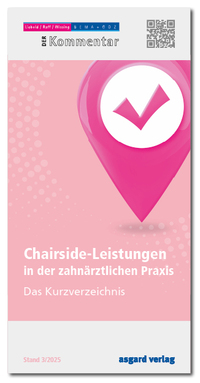Vorderes Coverbild Chairside-Leistungen in der zahnärztlichen Praxis