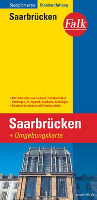 Vorderes Coverbild Falk Stadtplan Extra Saarbrücken 1:20.000