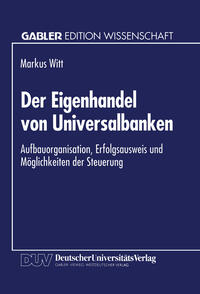 Vorderes Coverbild Der Eigenhandel von Universalbanken