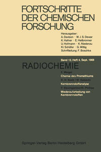 Vorderes Coverbild Fortschritte der Chemischen Forschung