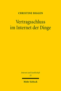 Vorderes Coverbild Vertragsschluss im Internet der Dinge