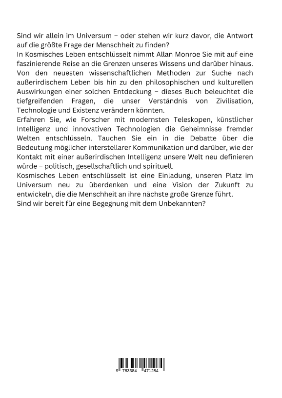 Rückseitencover Kosmisches Leben entschlüsselt