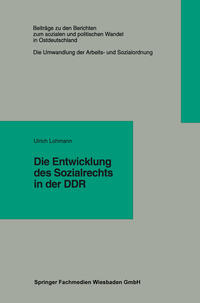 Vorderes Coverbild Die Entwicklung des Sozialrechts in der DDR