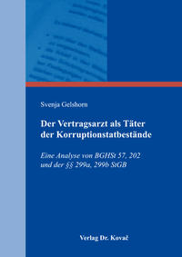 Vorderes Coverbild Der Vertragsarzt als Täter der Korruptionstatbestände