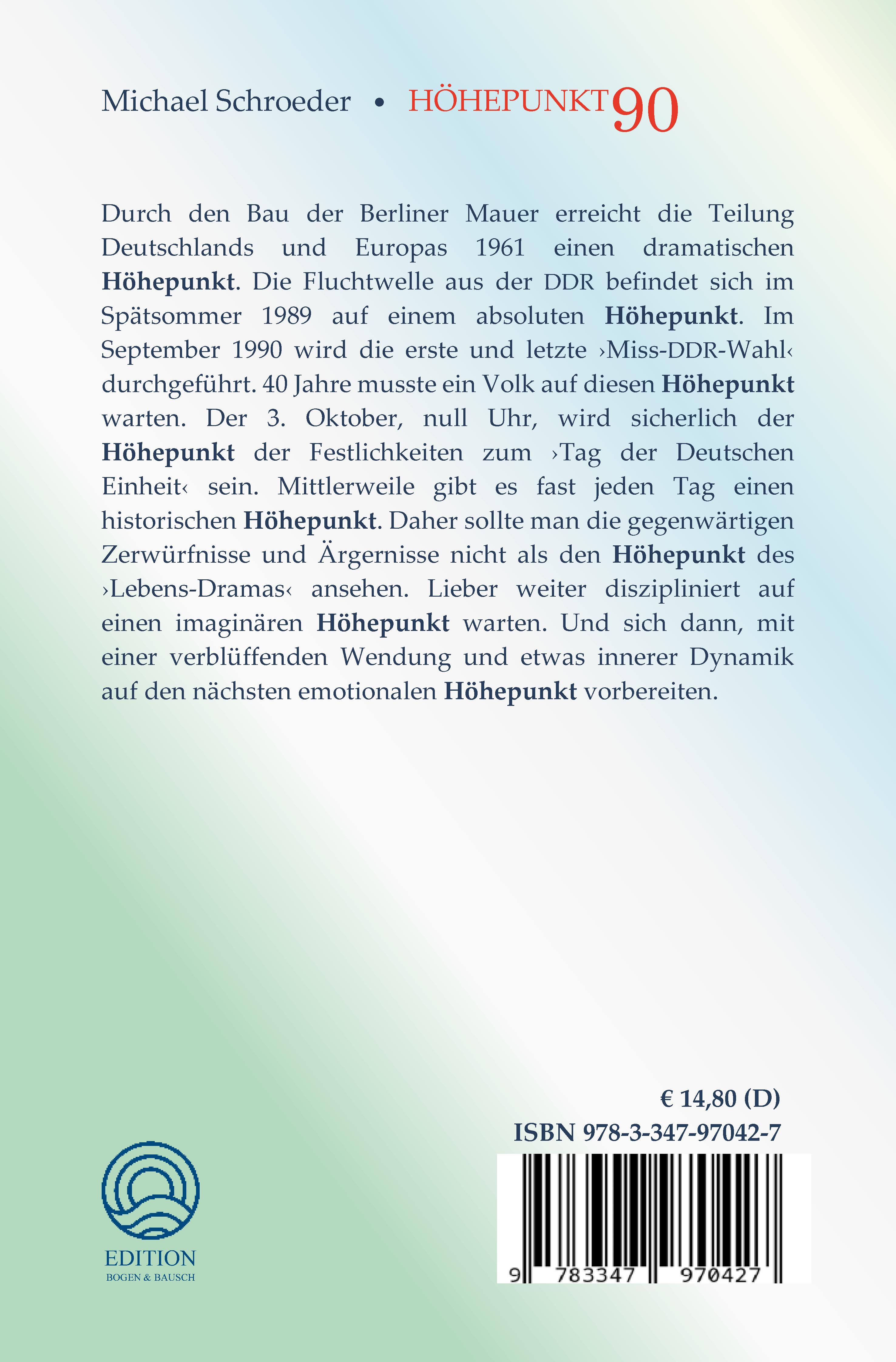 Rückseitencover Höhepunkt 90