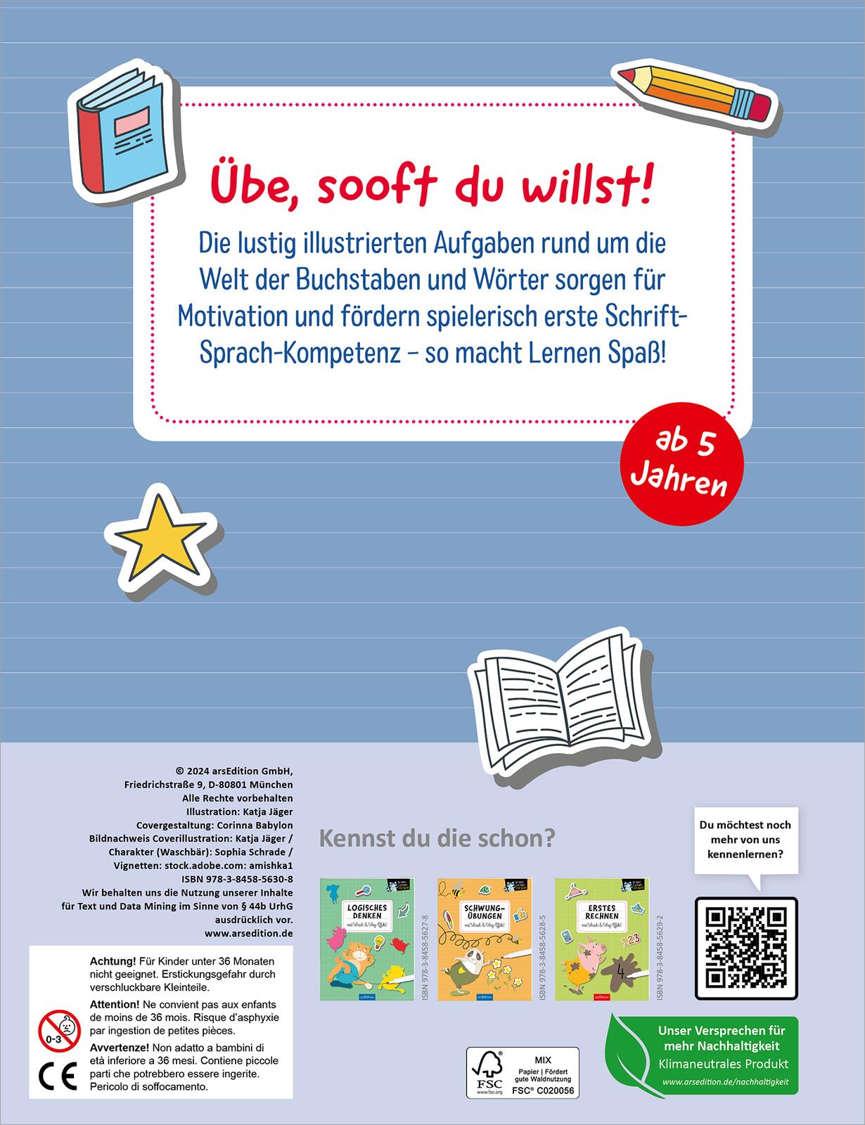 Rückseitencover Erstes Lernen mit Spaß – Erstes Schreiben