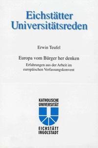 Vorderes Coverbild Erwin Teufel - Europa vom Bürger her denken