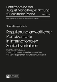 Vorderes Coverbild Regulierung anwaltlicher Parteivertreter in internationalen Schiedsverfahren