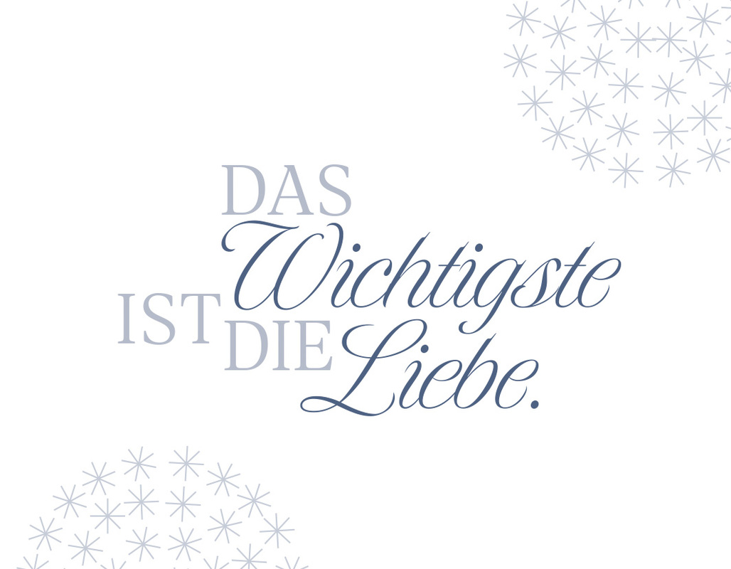 Beispielinhalt (Bild) Das Wichtigste ist die Liebe