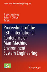 Vorderes Coverbild Proceedings of the 13th International Conference on Man-Machine-Environment System Engineering