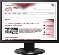 Vorderes Coverbild DATENSCHUTZdigital - Jahresabonnement bei Kombibezug Print und Datenbank