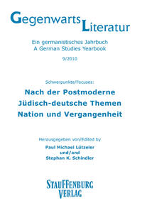 Vorderes Coverbild Gegenwartsliteratur. Ein Germanistisches Jahrbuch /A German Studies Yearbook / 9/2010