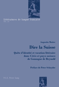 Vorderes Coverbild Dire la Suisse