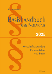 Vorderes Coverbild Basishandbuch des Notariats 2025