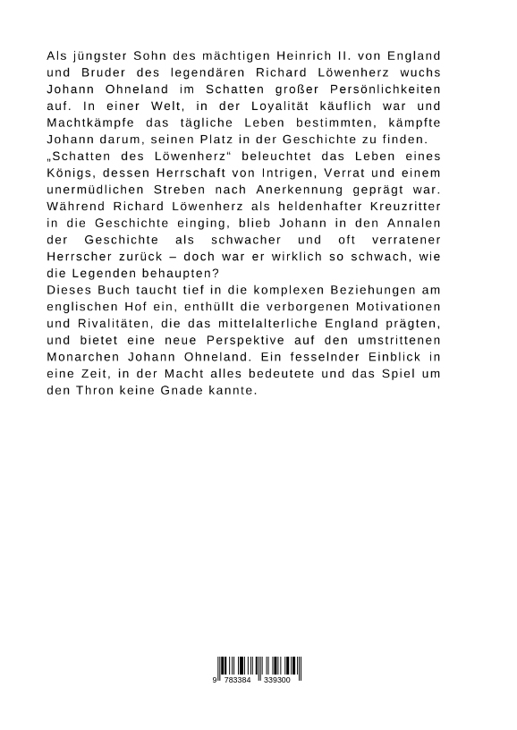 Rückseitencover Schatten des Löwenherz