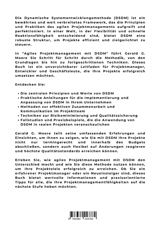 Rückseitencover Agiles Projektmanagement mit DSDM