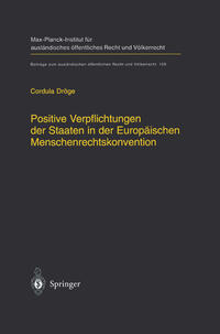 Vorderes Coverbild Positive Verpflichtungen der Staaten in der Europäischen Menschenrechtskonvention