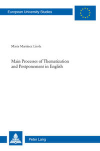 Vorderes Coverbild Main Processes of Thematization and Postponement in English