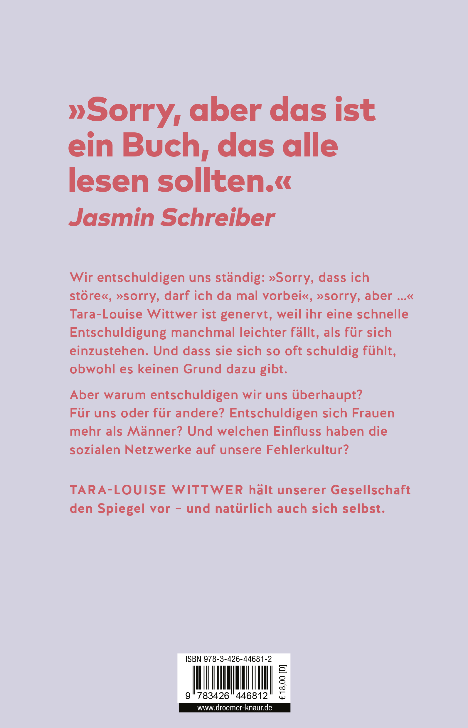 Rückseitencover Sorry, aber ...