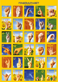 Vorderes Coverbild Fingeralphabet - Plakat