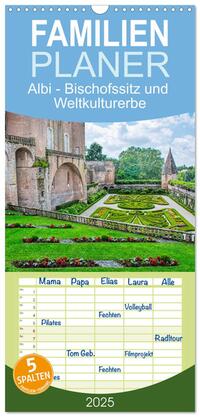 Vorderes Coverbild Familienplaner 2025 - Albi - Bischofssitz und Weltkulturerbe mit 5 Spalten (Wandkalender, 21 x 45 cm) CALVENDO