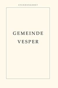 Vorderes Coverbild Gemeindevesper