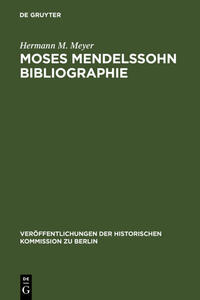 Vorderes Coverbild Moses Mendelssohn Bibliographie