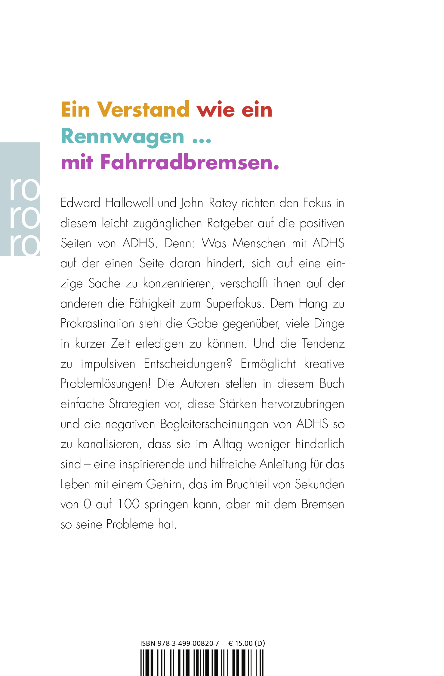 Rückseitencover ADHS ist kein Makel