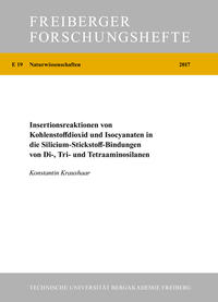 Vorderes Coverbild Insertionsreaktionen von Kohlenstoffdioxid und Isocyanaten in die Silicium-Stickstoff-Bindungen von Di-, Tri- und Tetraaminosilanen