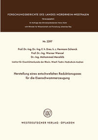 Vorderes Coverbild Herstellung eines entschwefelten Reduktionsgases für die Eisenschwammerzeugung