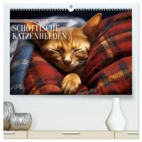 Vorderes Coverbild Schottische Katzenhelden (hochwertiger Premium Wandkalender 2025 DIN A2 quer), Kunstdruck in Hochglanz