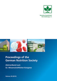 Vorderes Coverbild Proceedings of the German Nutrition Society - Volume 20 (2015)