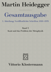 Vorderes Coverbild Kant und das Problem der Metaphysik (1929)
