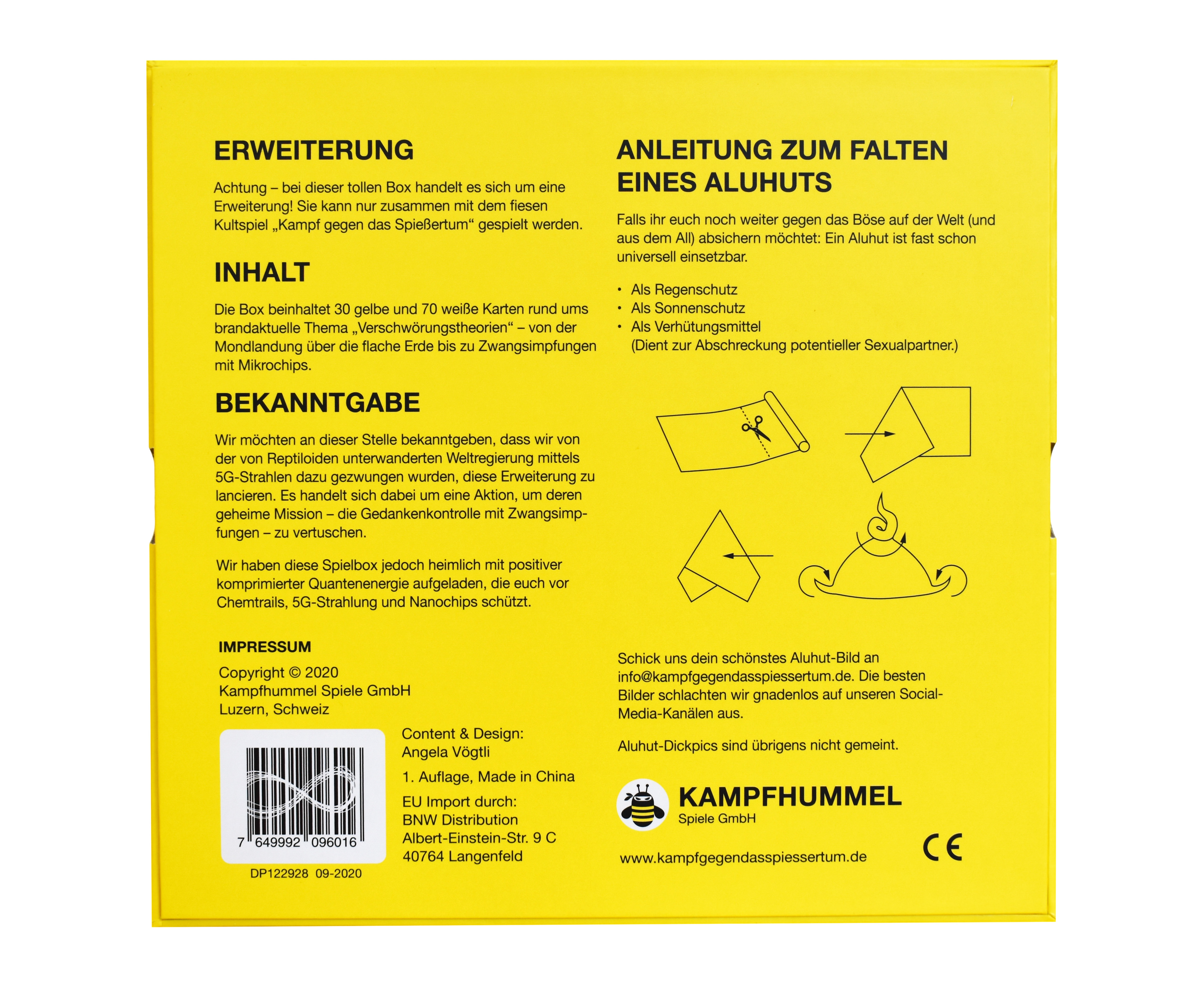 Rückseitencover Kampf gegen das Spiessertum - Aluhut Erweiterung