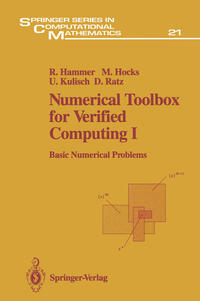 Vorderes Coverbild Numerical Toolbox for Verified Computing I