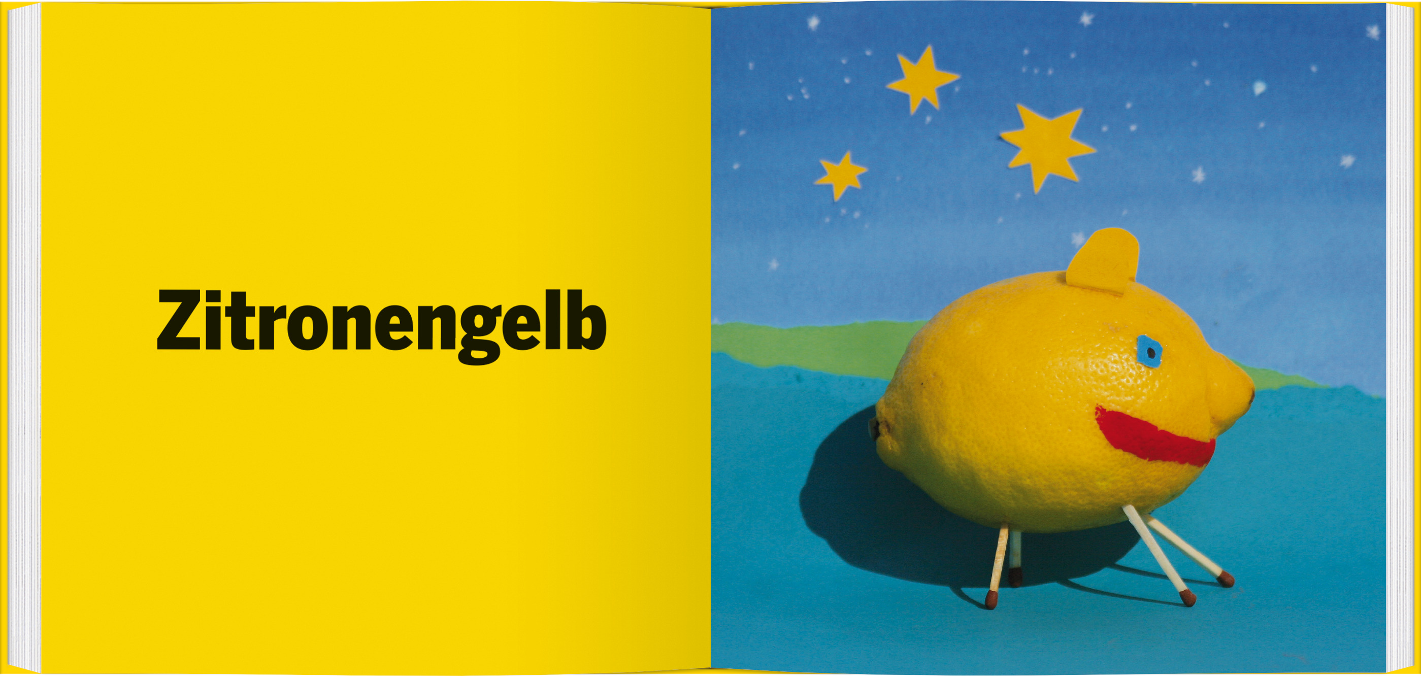 Beispielinhalt (Bild) Zitronengelb und Feuerrot