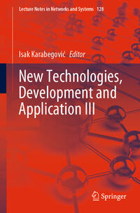 Vorderes Coverbild New Technologies, Development and Application III