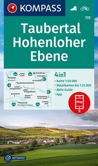 Vorderes Coverbild KOMPASS Wanderkarte 772 Taubertal, Hohenloher Ebene 1:50.000