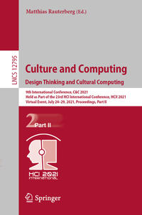 Vorderes Coverbild Culture and Computing. Design Thinking and Cultural Computing
