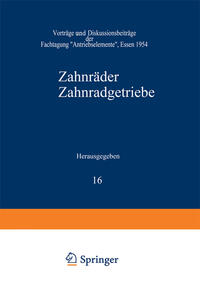 Vorderes Coverbild Zahnräder Zahnradgetriebe